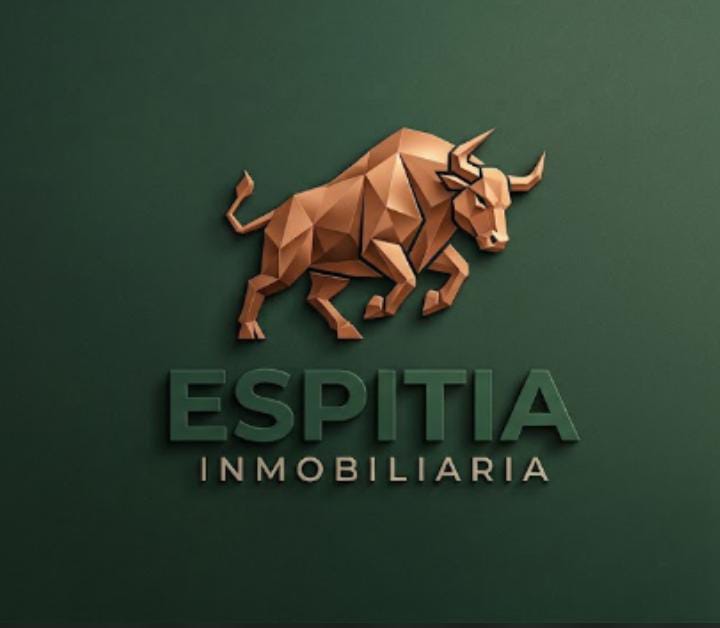 Logo Inmobiliaria Espitia - Toro geométrico en bronce